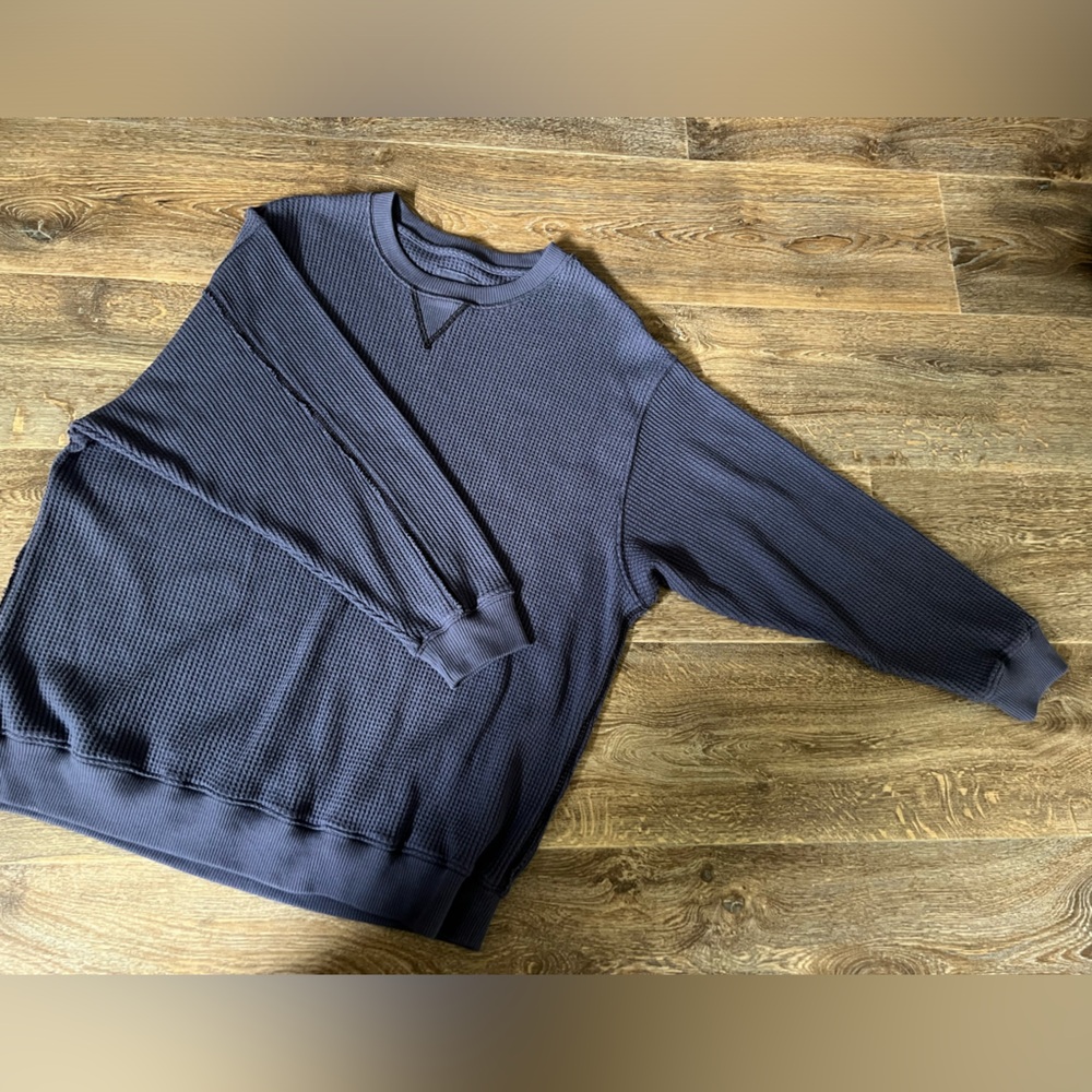 Aerie Waffle Knit Crewneck | L